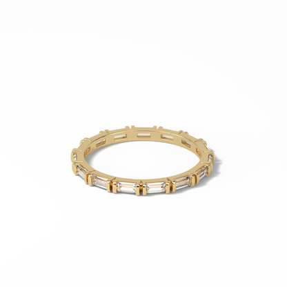 0.66 TCW Baguette Shaped Wedding Band 8