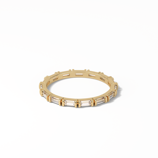 0.66 TCW Baguette Shaped Wedding Band 8