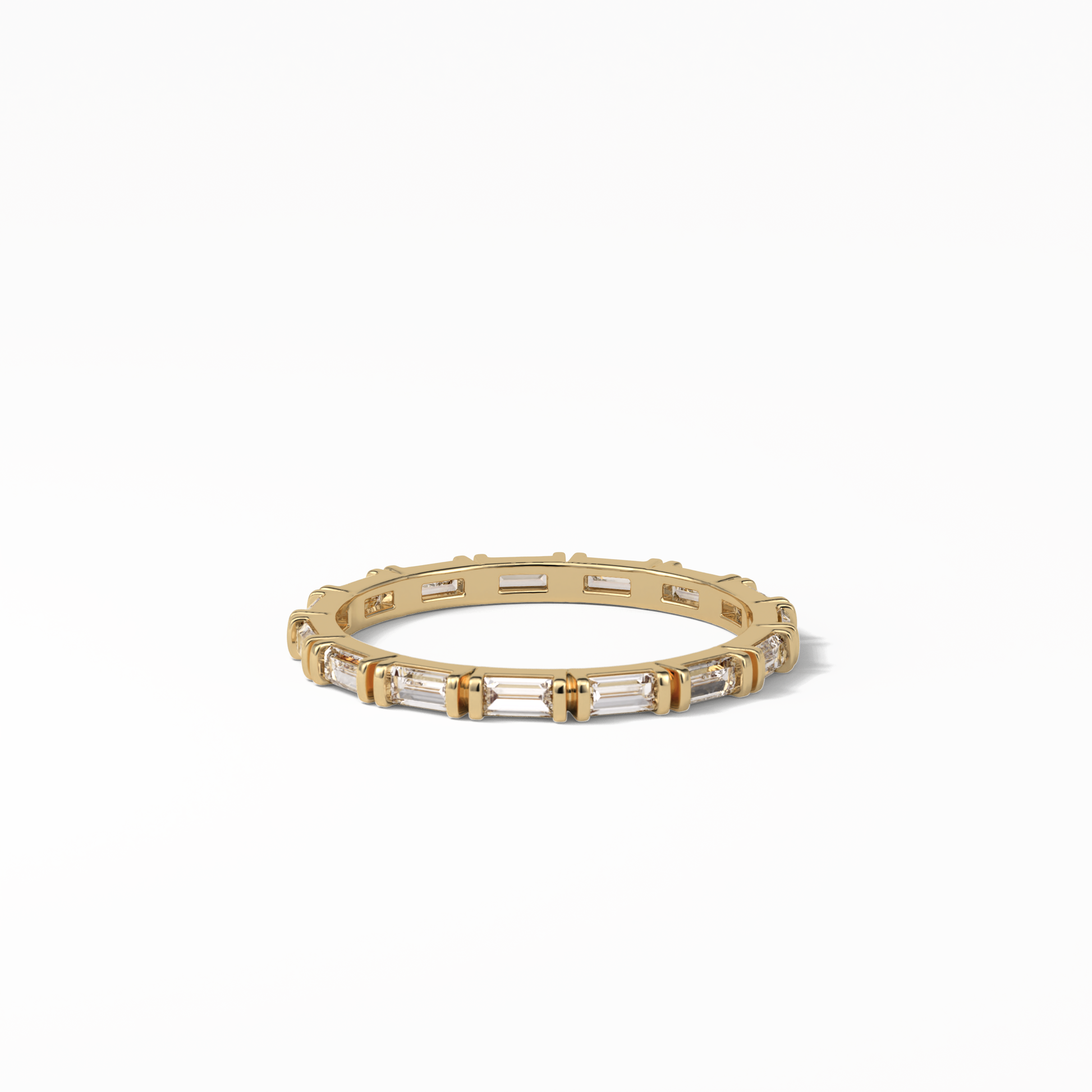 0.66 TCW Baguette Shaped Wedding Band 12