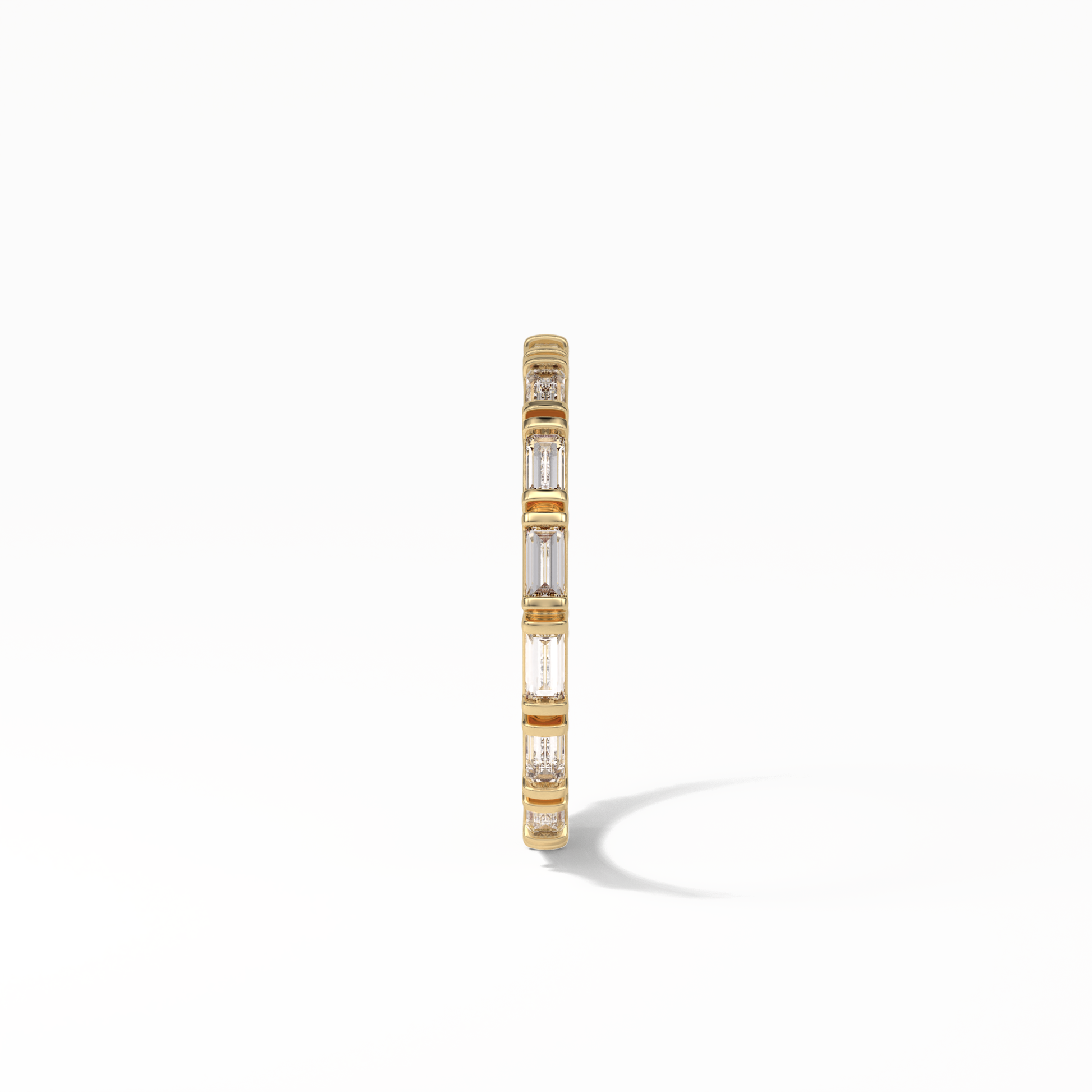 0.66 TCW Baguette Shaped Wedding Band 14