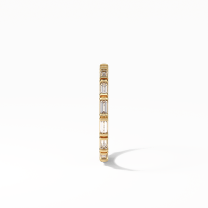0.66 TCW Baguette Shaped Wedding Band 14