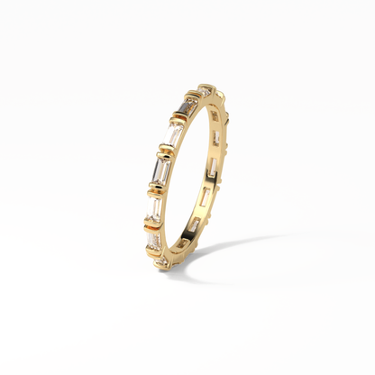 0.66 TCW Baguette Shaped Wedding Band 9