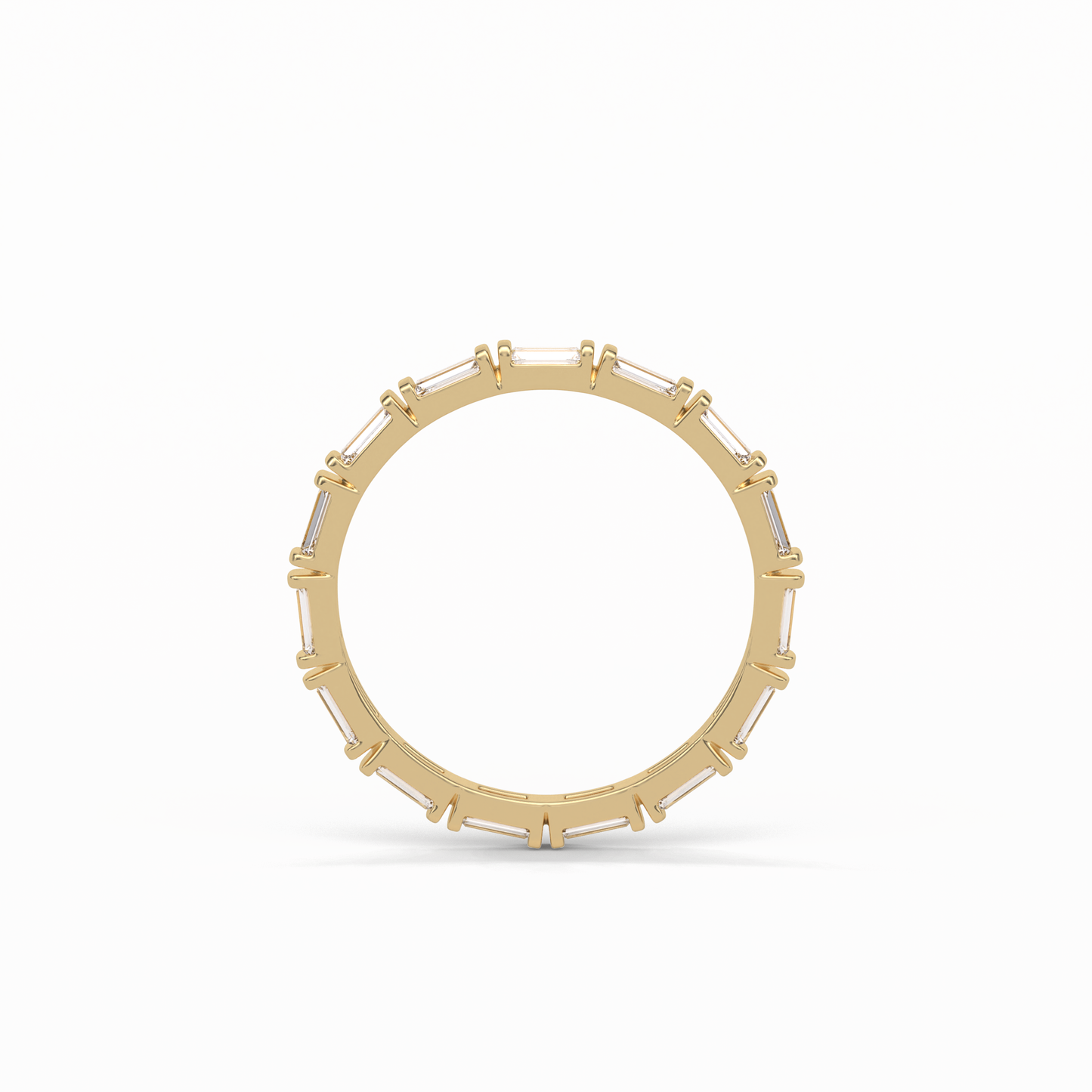 0.66 TCW Baguette Shaped Wedding Band 13