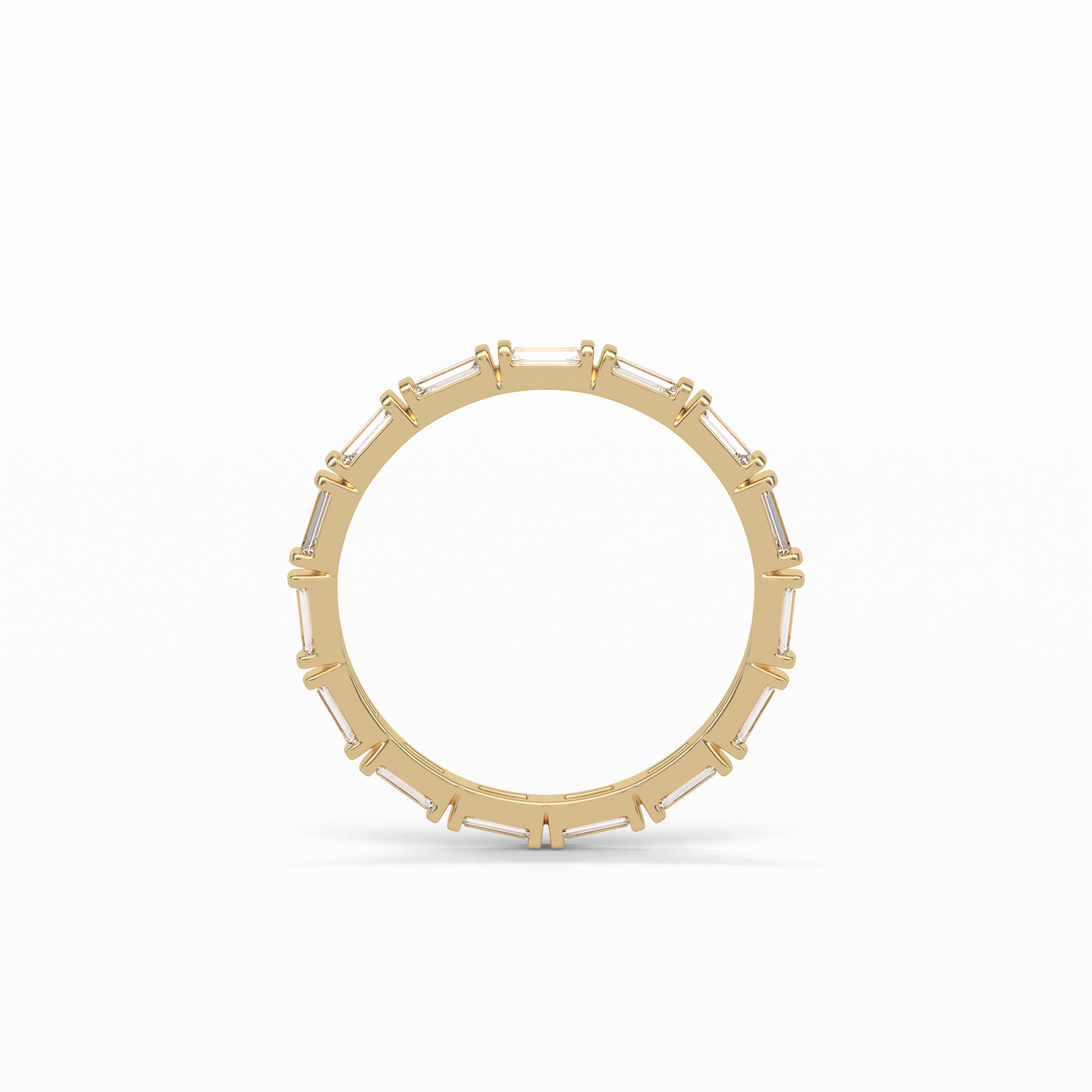0.66 TCW Baguette Shaped Wedding Band 13