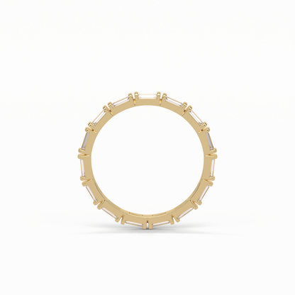 0.66 TCW Baguette Shaped Wedding Band 13