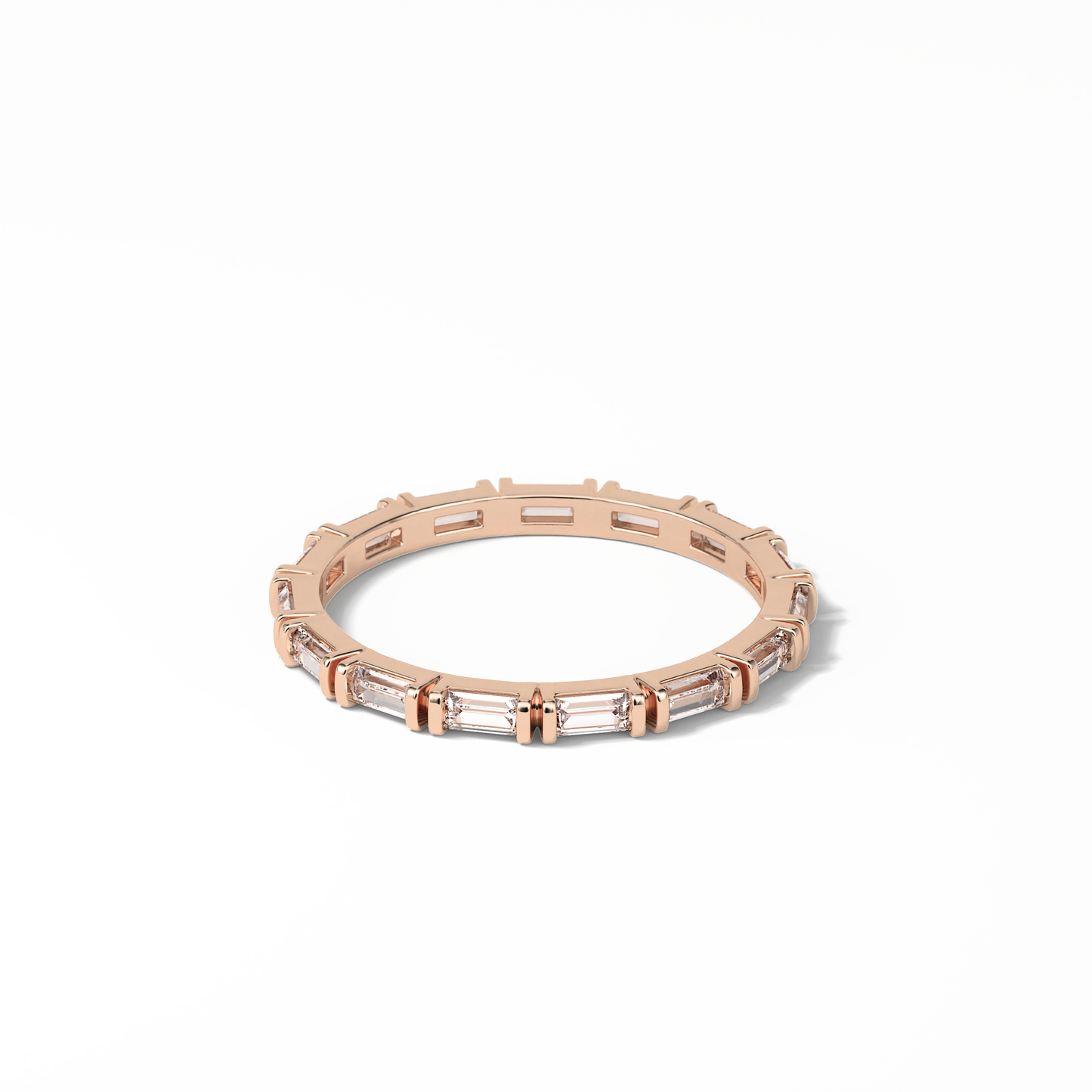 0.66 TCW Baguette Shaped Wedding Band 21