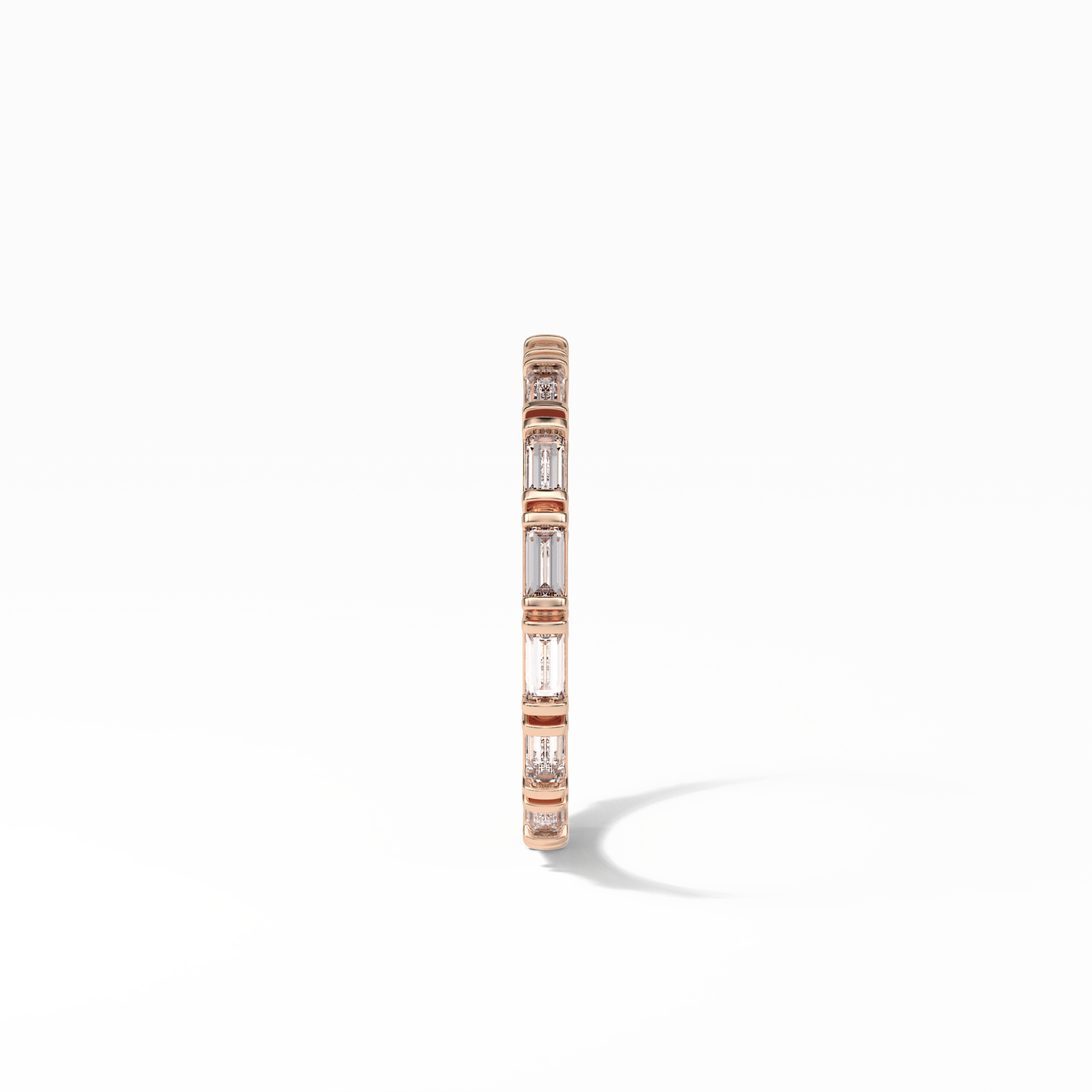 0.66 TCW Baguette Shaped Wedding Band 17