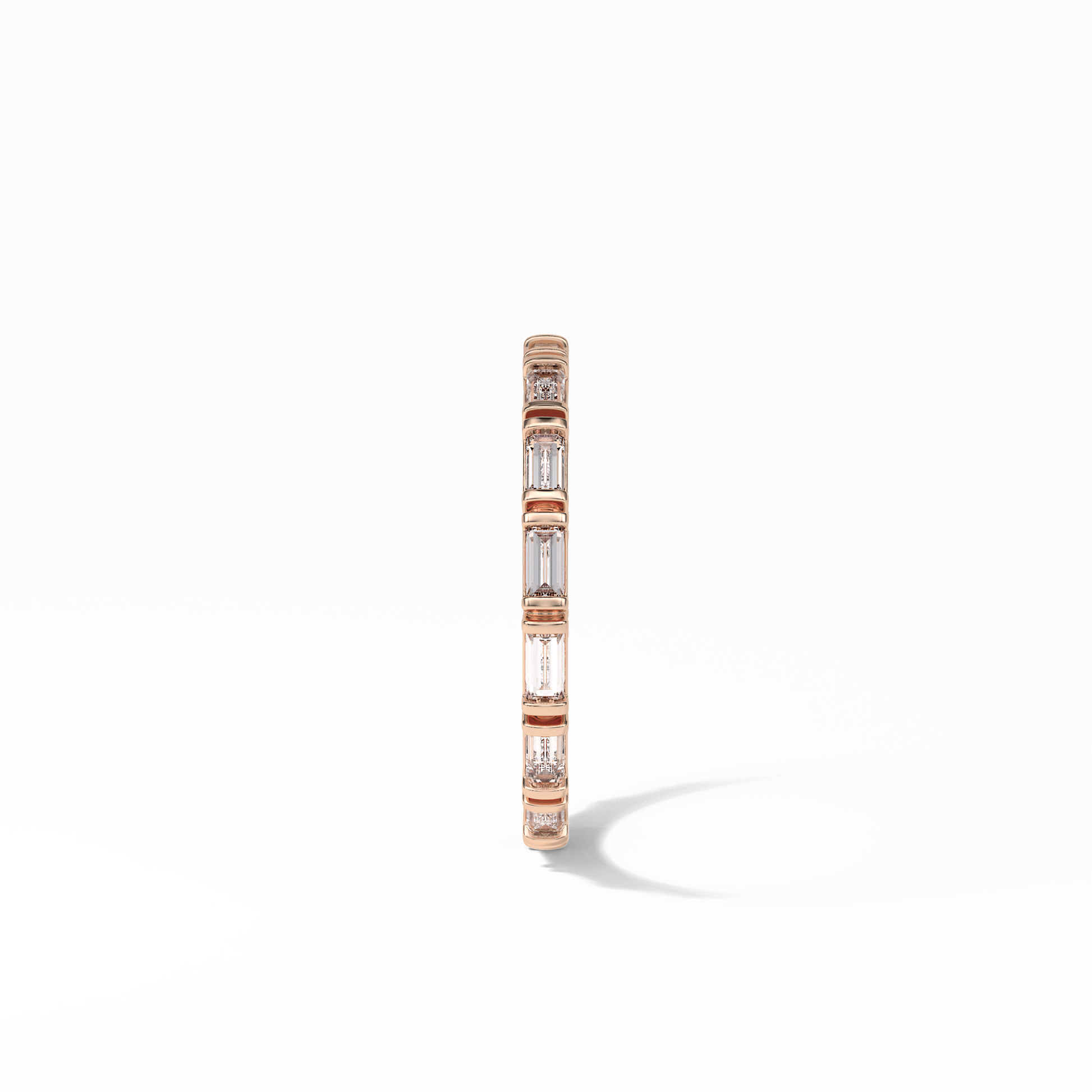 0.66 TCW Baguette Shaped Wedding Band 17