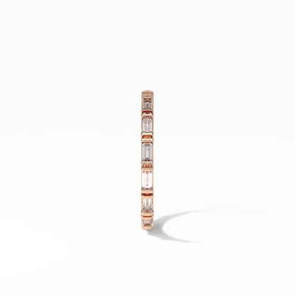 0.66 TCW Baguette Shaped Wedding Band 17