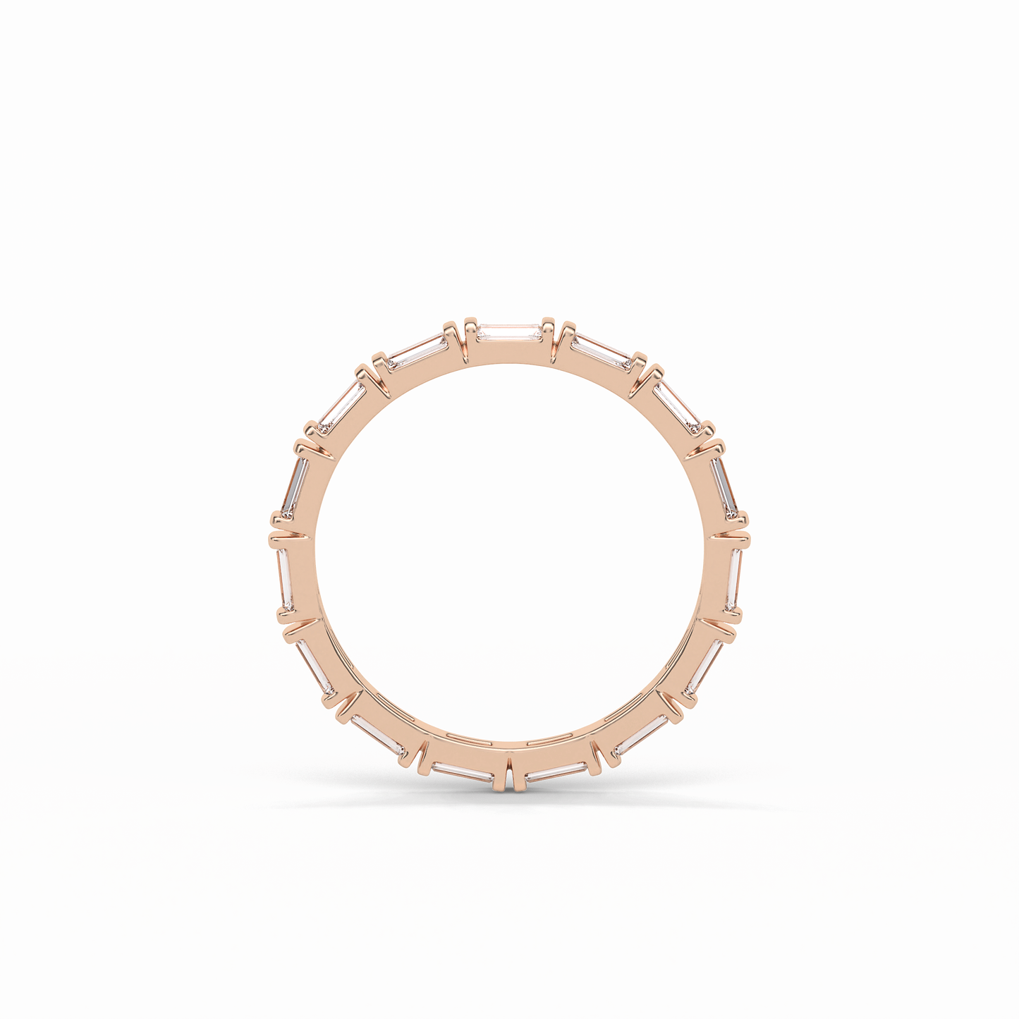 0.66 TCW Baguette Shaped Wedding Band 20