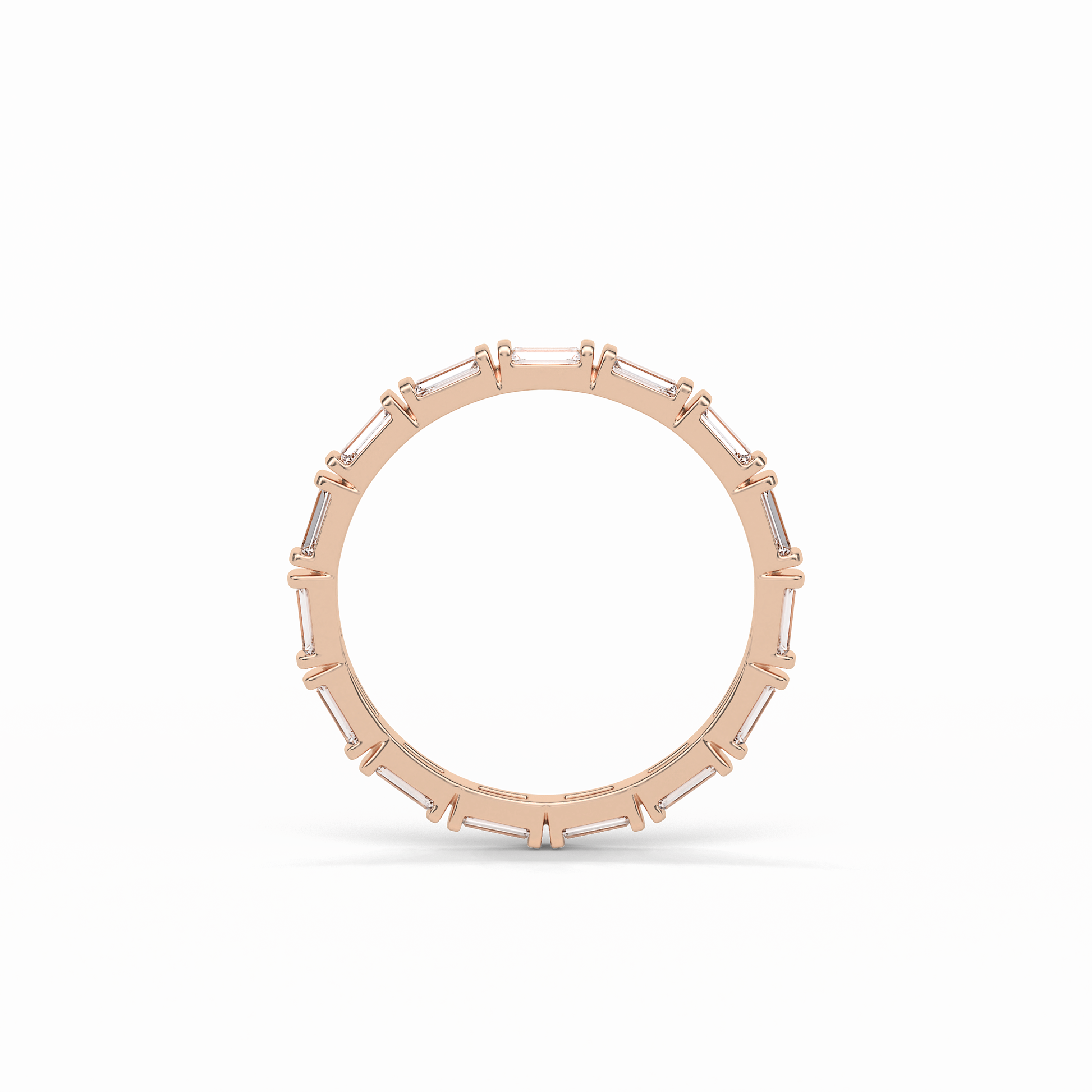 0.66 TCW Baguette Shaped Wedding Band 20