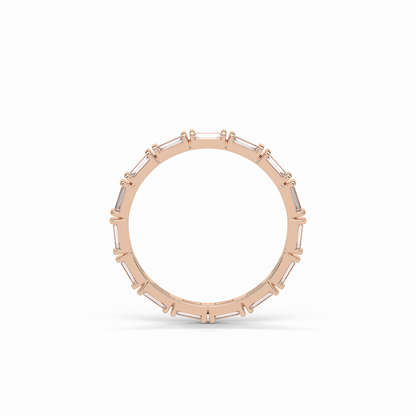 0.66 TCW Baguette Shaped Wedding Band 20