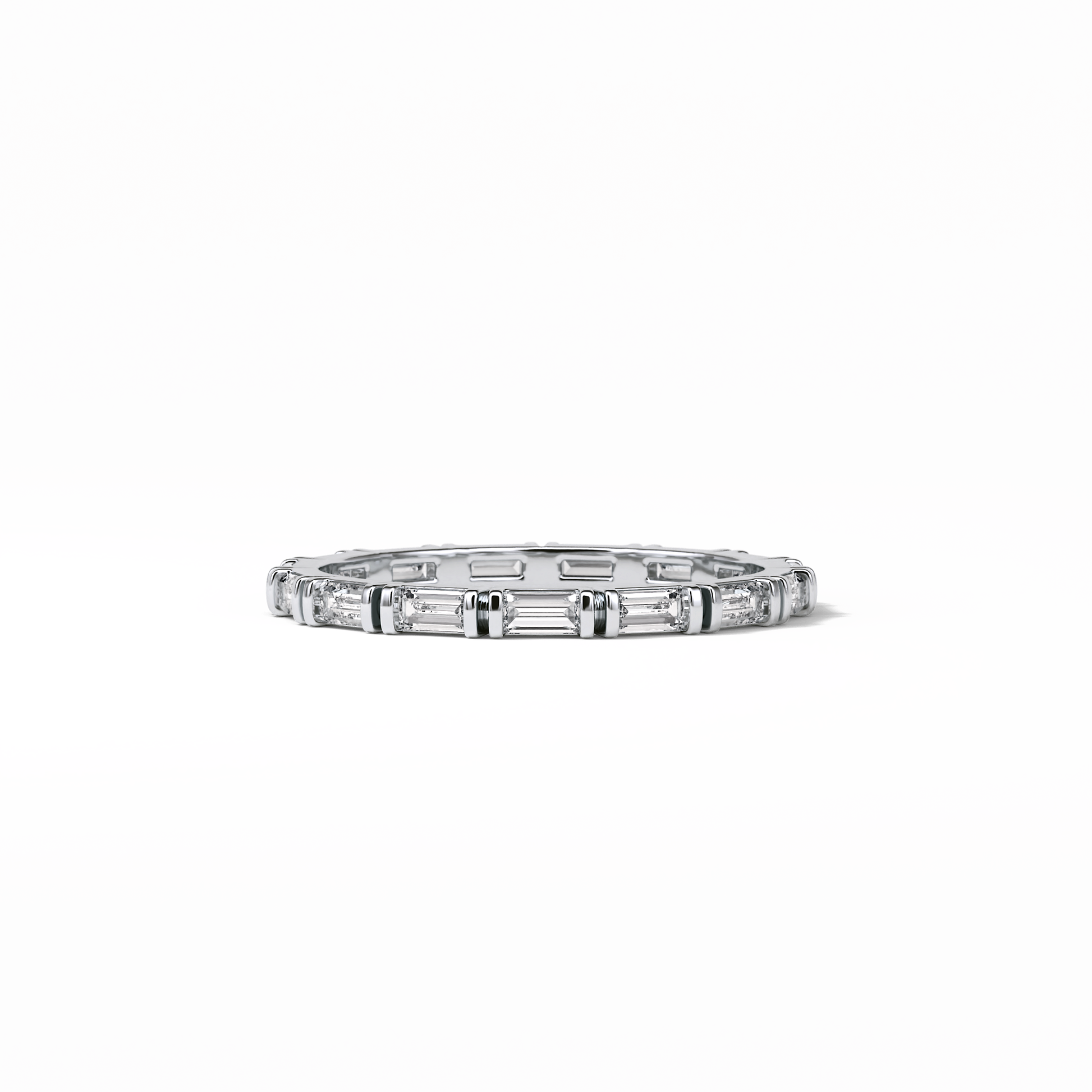 0.66 TCW Baguette Shaped Wedding Band 1