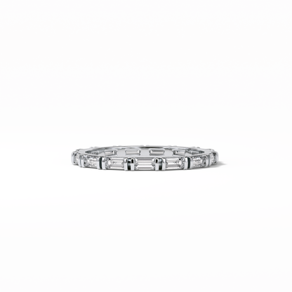 0.66 TCW Baguette Shaped Wedding Band 1