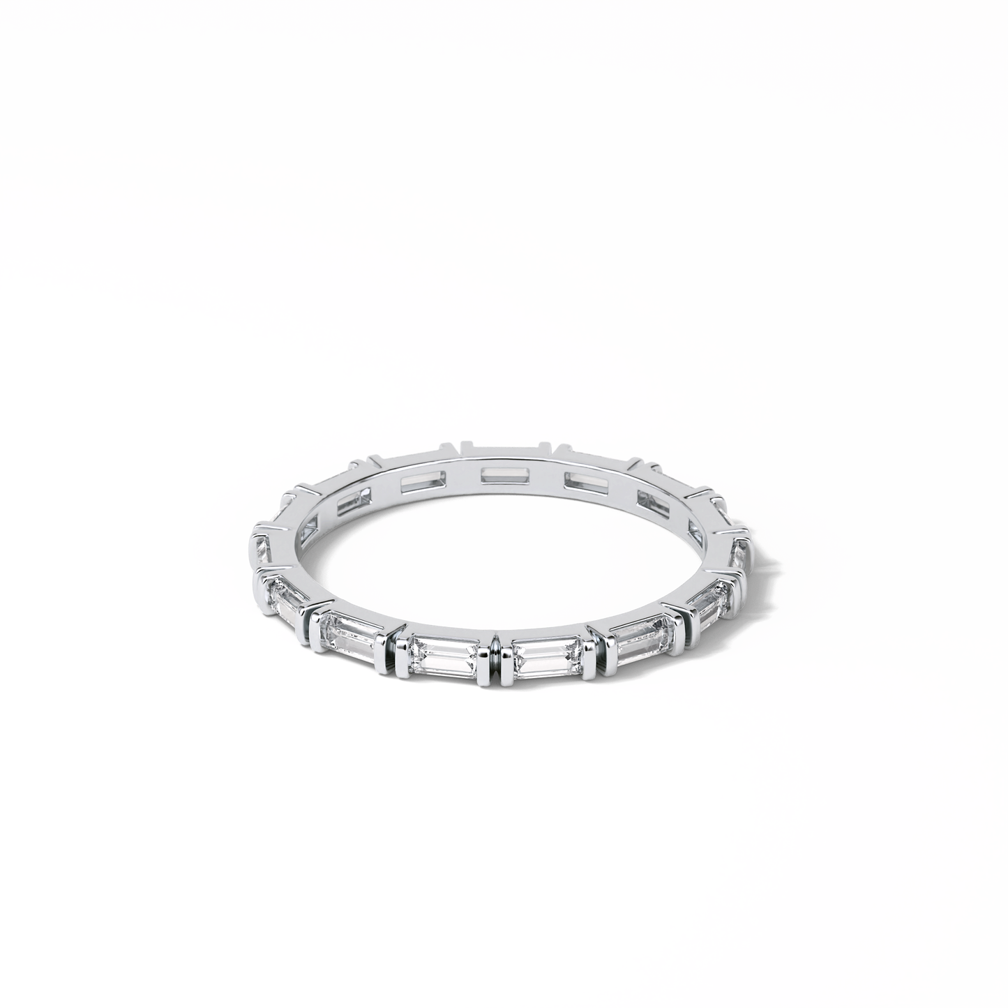0.66 TCW Baguette Shaped Wedding Band 2