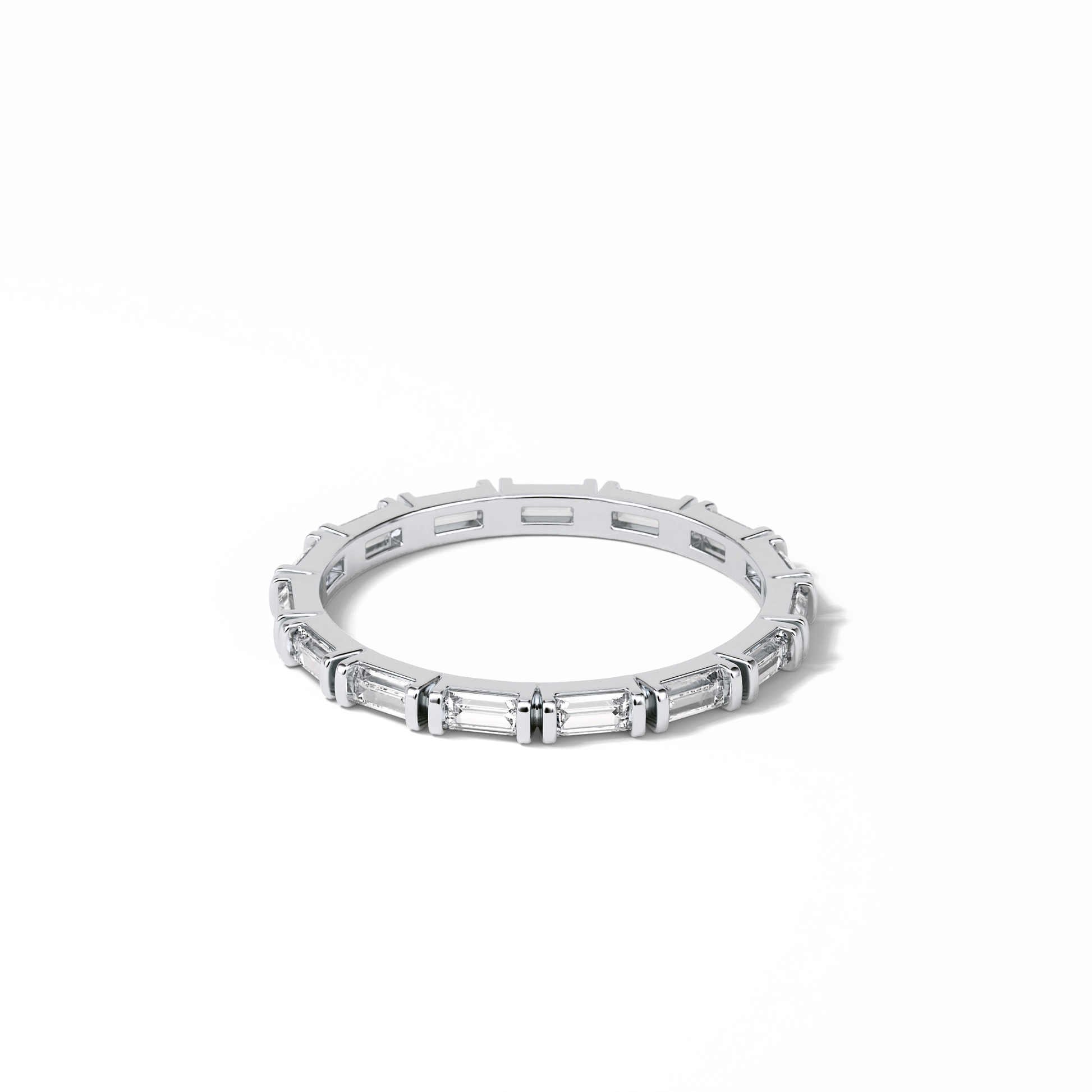 0.66 TCW Baguette Shaped Wedding Band 2
