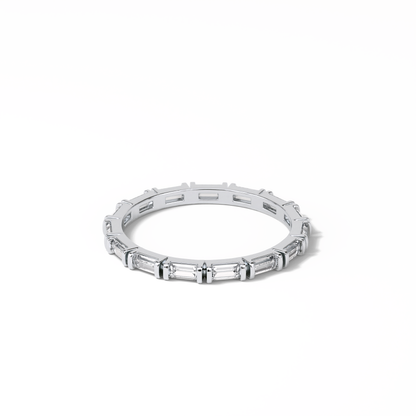 0.66 TCW Baguette Shaped Wedding Band 2