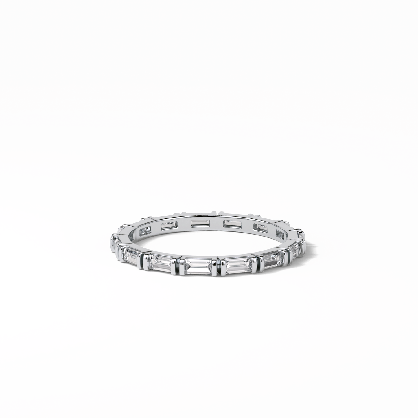 0.66 TCW Baguette Shaped Wedding Band 3