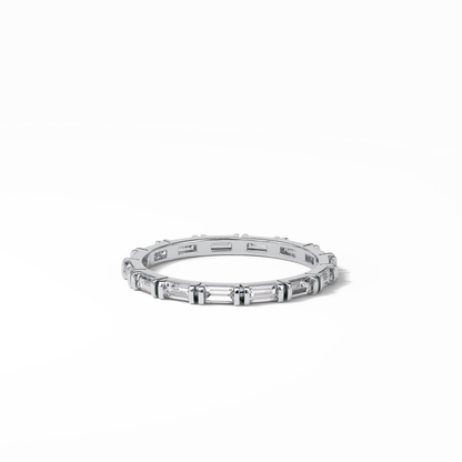 0.66 TCW Baguette Shaped Wedding Band 3