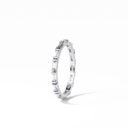0.66 TCW Baguette Shaped Wedding Band 5