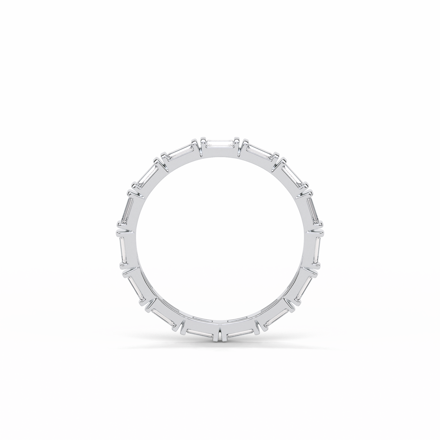 0.66 TCW Baguette Shaped Wedding Band 7