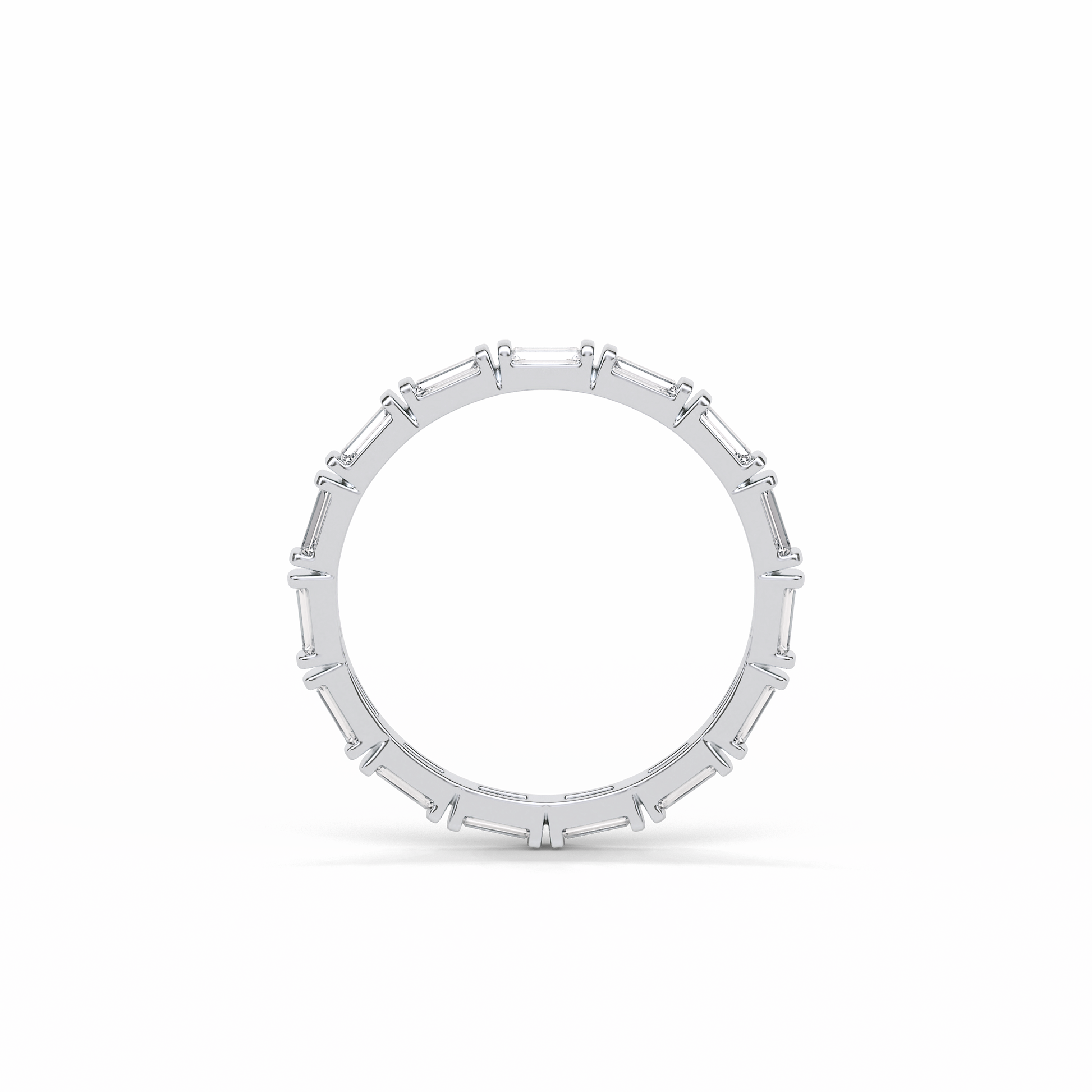 0.66 TCW Baguette Shaped Wedding Band 7