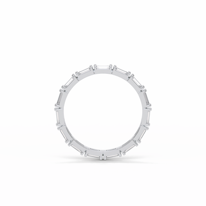 0.66 TCW Baguette Shaped Wedding Band 7