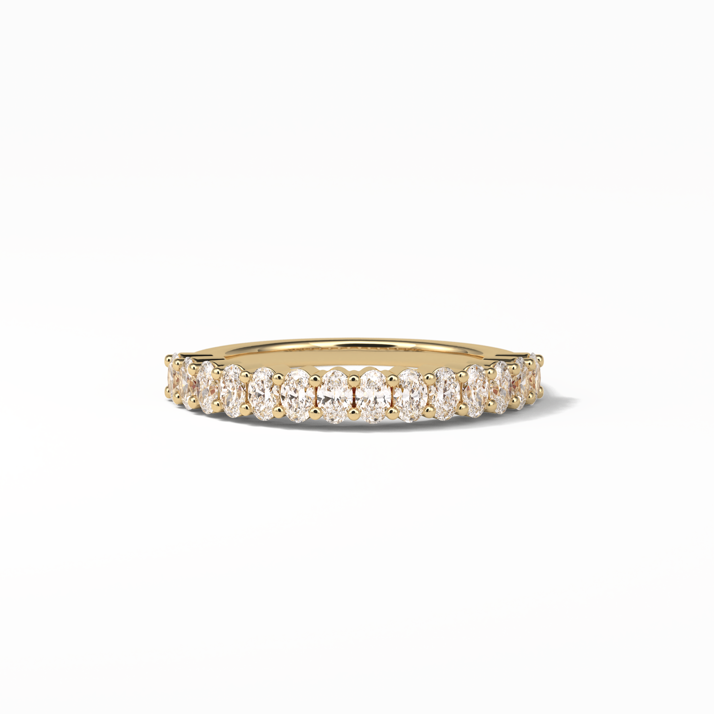 3.5 TCW Oval Shaped Wedding Band 7