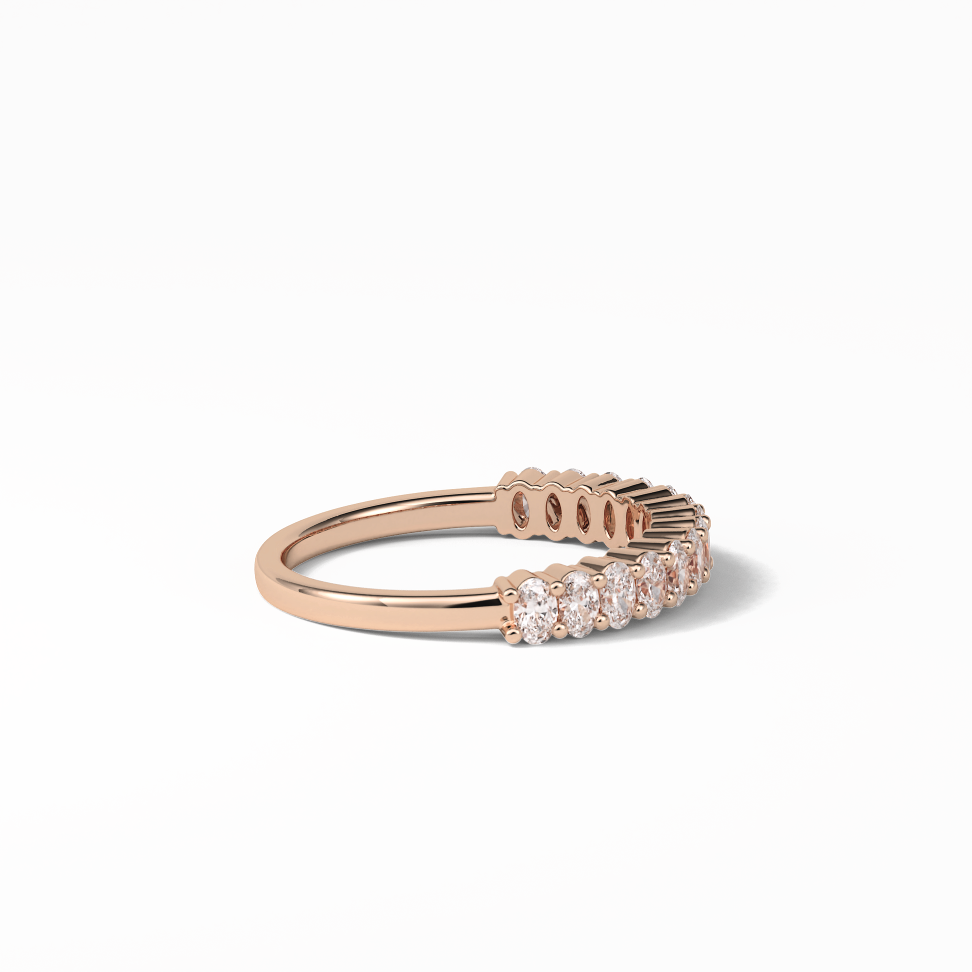 3.5 TCW Oval Shaped Wedding Band 18