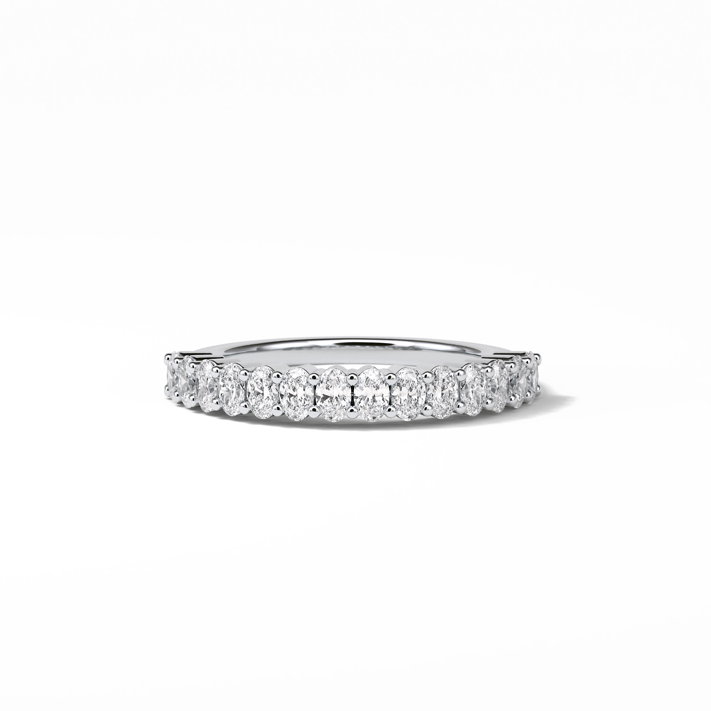 3.5 TCW Oval Shaped Wedding Band 1
