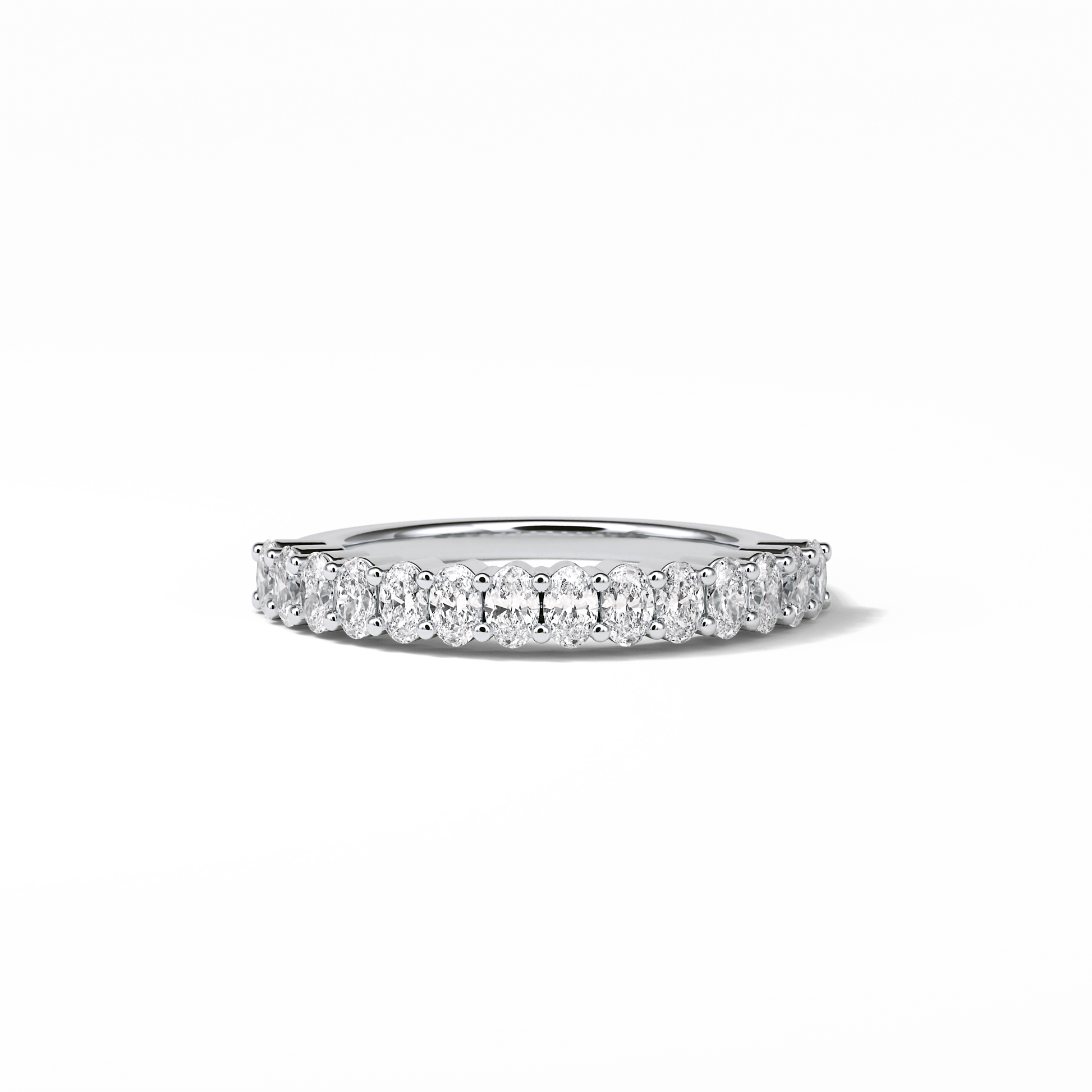 3.5 TCW Oval Shaped Wedding Band 1