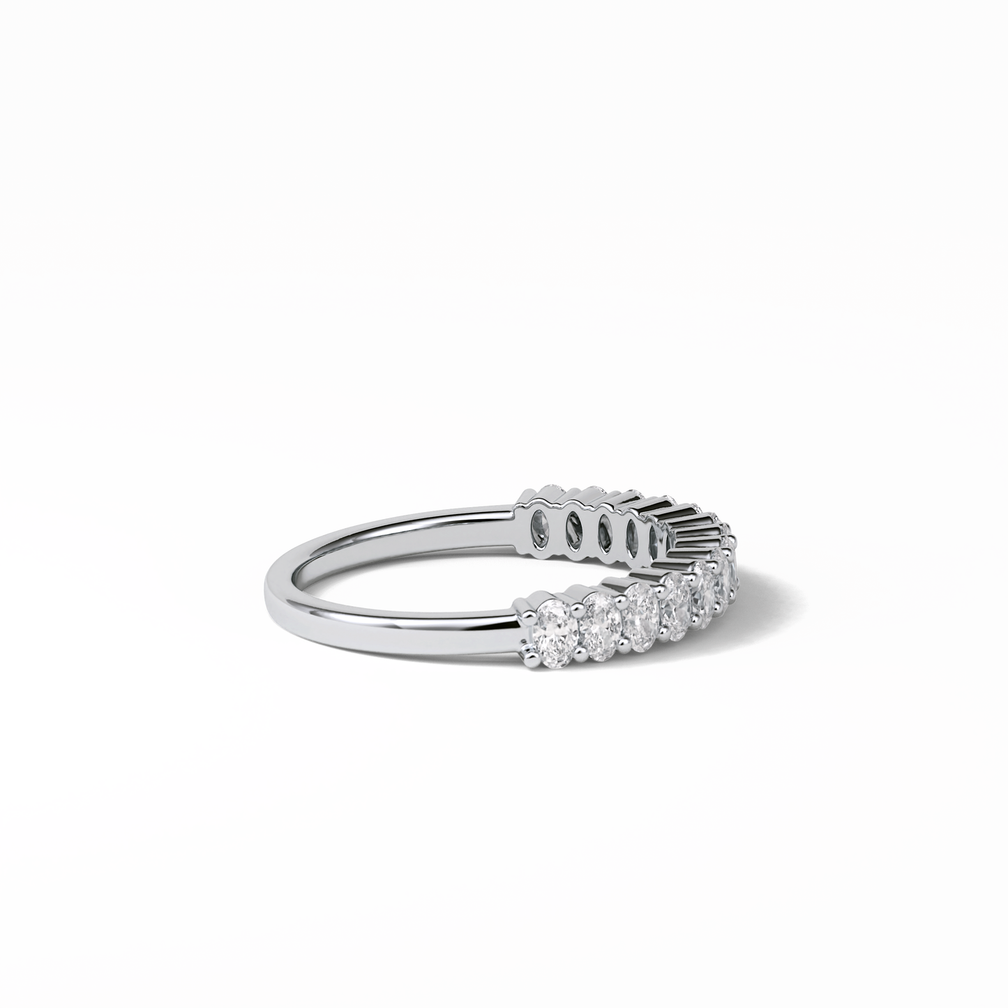 3.5 TCW Oval Shaped Wedding Band 8