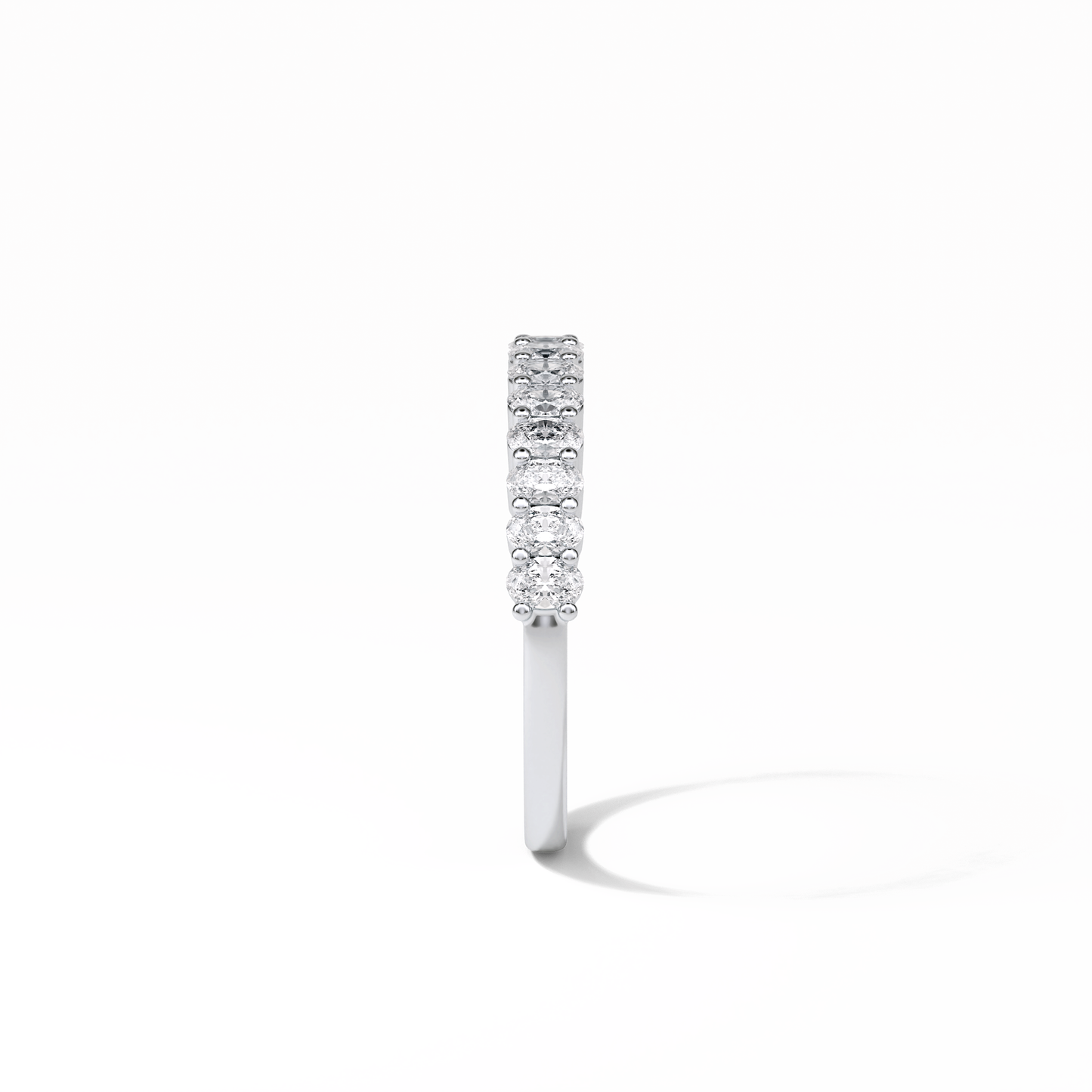 3.5 TCW Oval Shaped Wedding Band 5