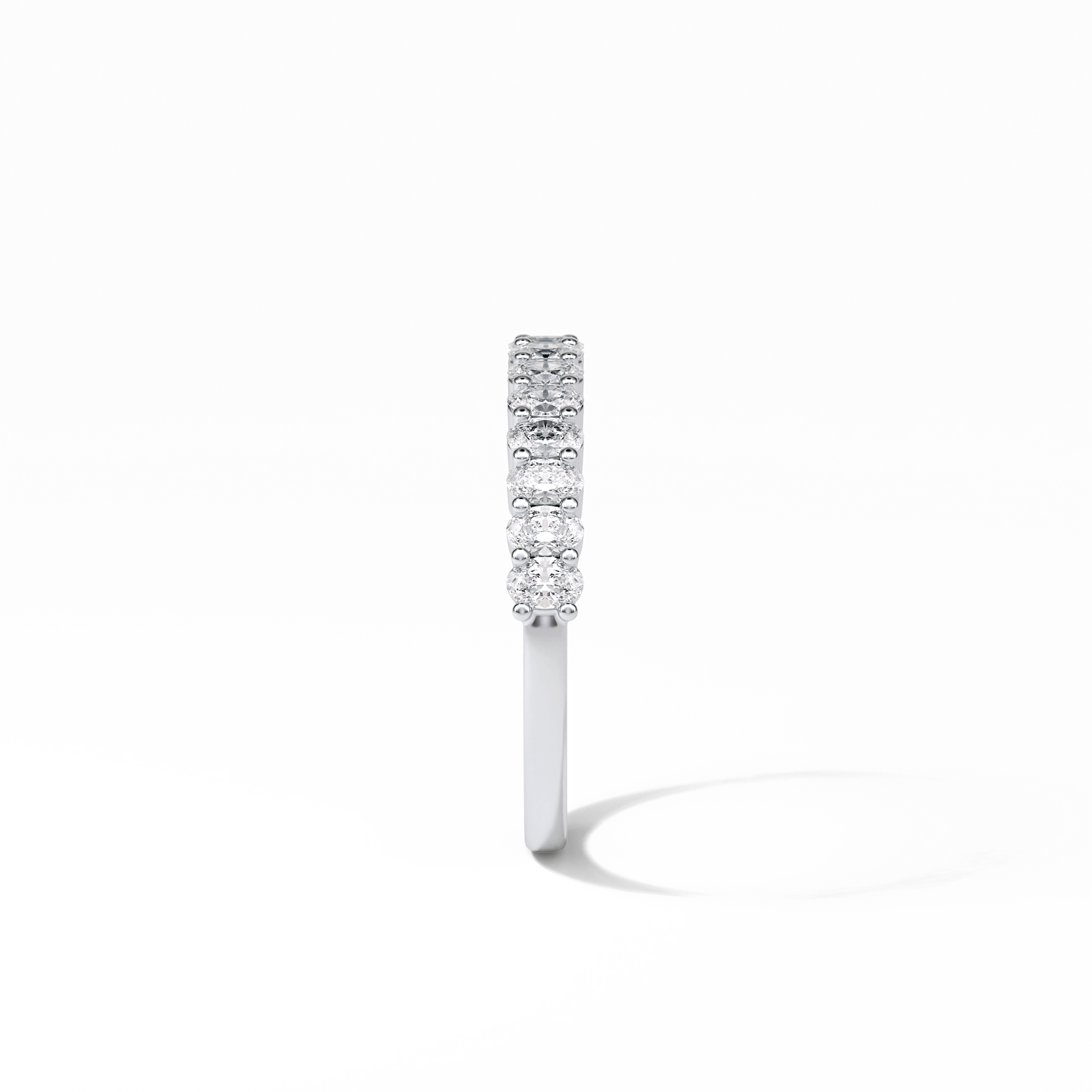 3.5 TCW Oval Shaped Wedding Band 5