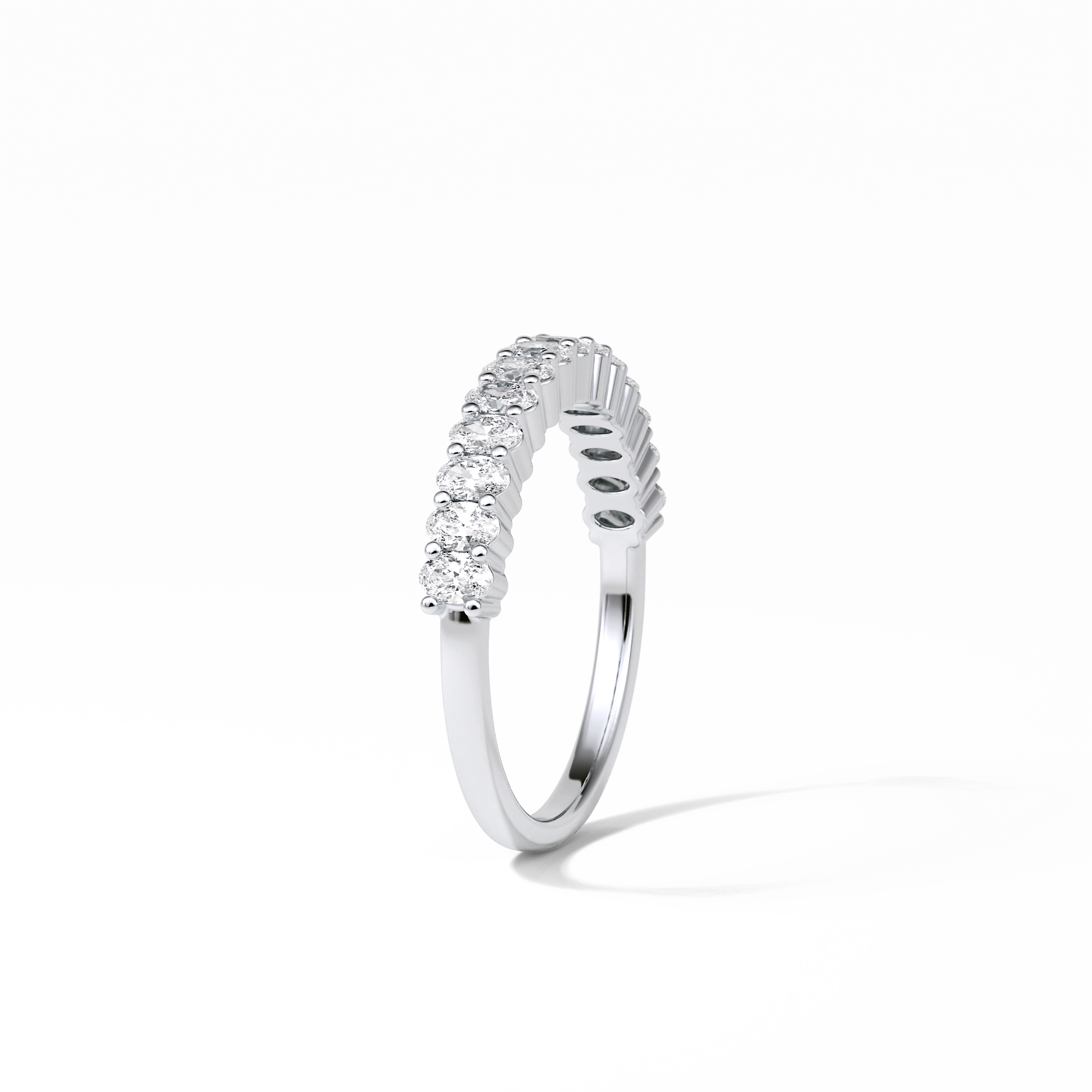 3.5 TCW Oval Shaped Wedding Band 3