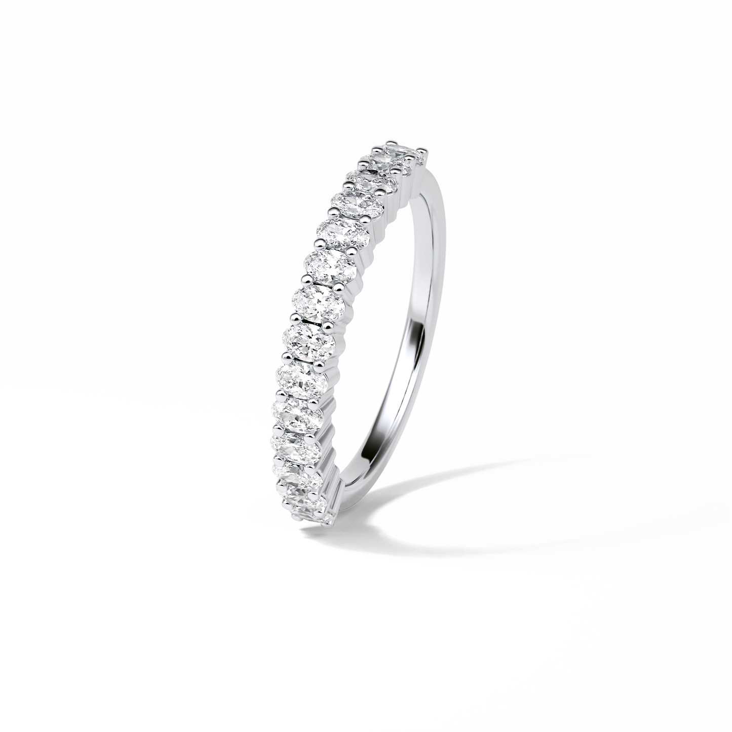 3.5 TCW Oval Shaped Wedding Band 4