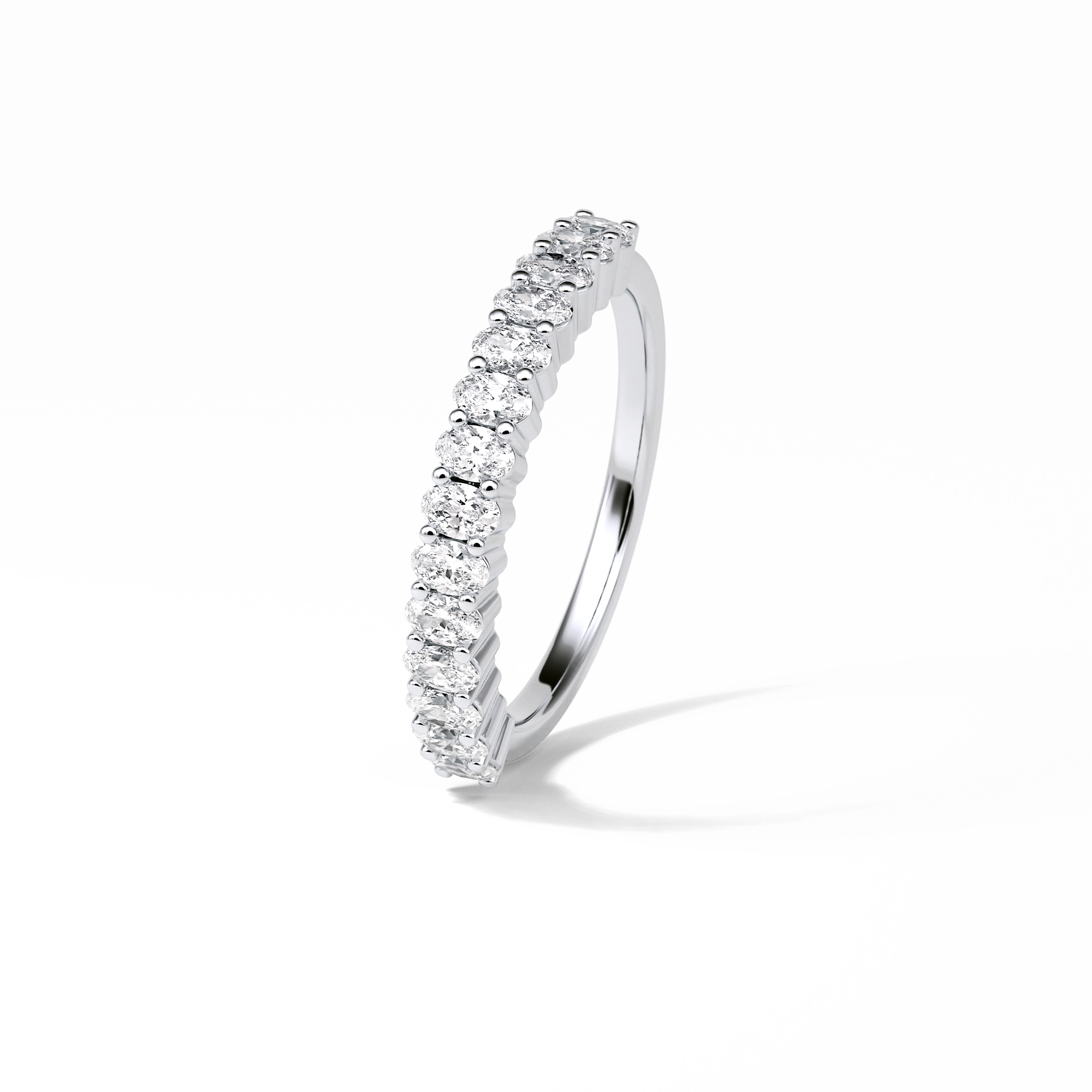 3.5 TCW Oval Shaped Wedding Band 4