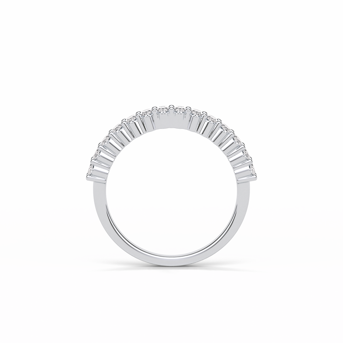3.5 TCW Oval Shaped Wedding Band 2