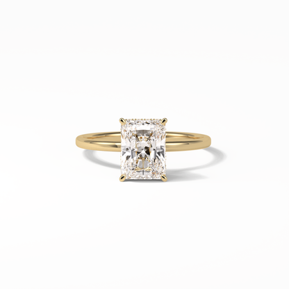 Radiant Hidden Halo Lab Grown Diamond Engagement Ring