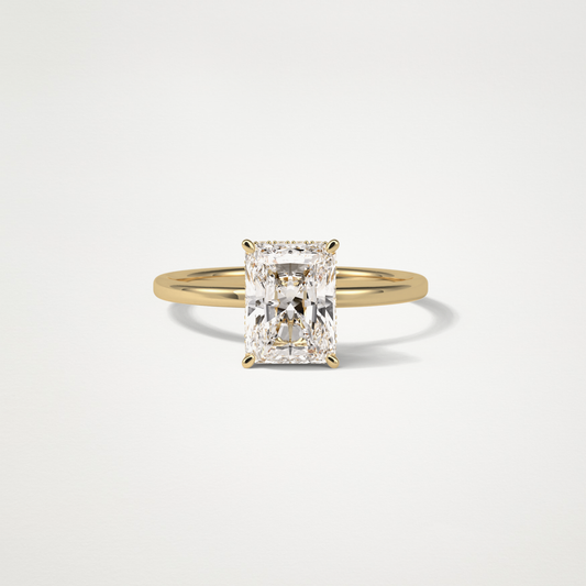 Radiant Hidden Halo Lab Grown Diamond Engagement Ring