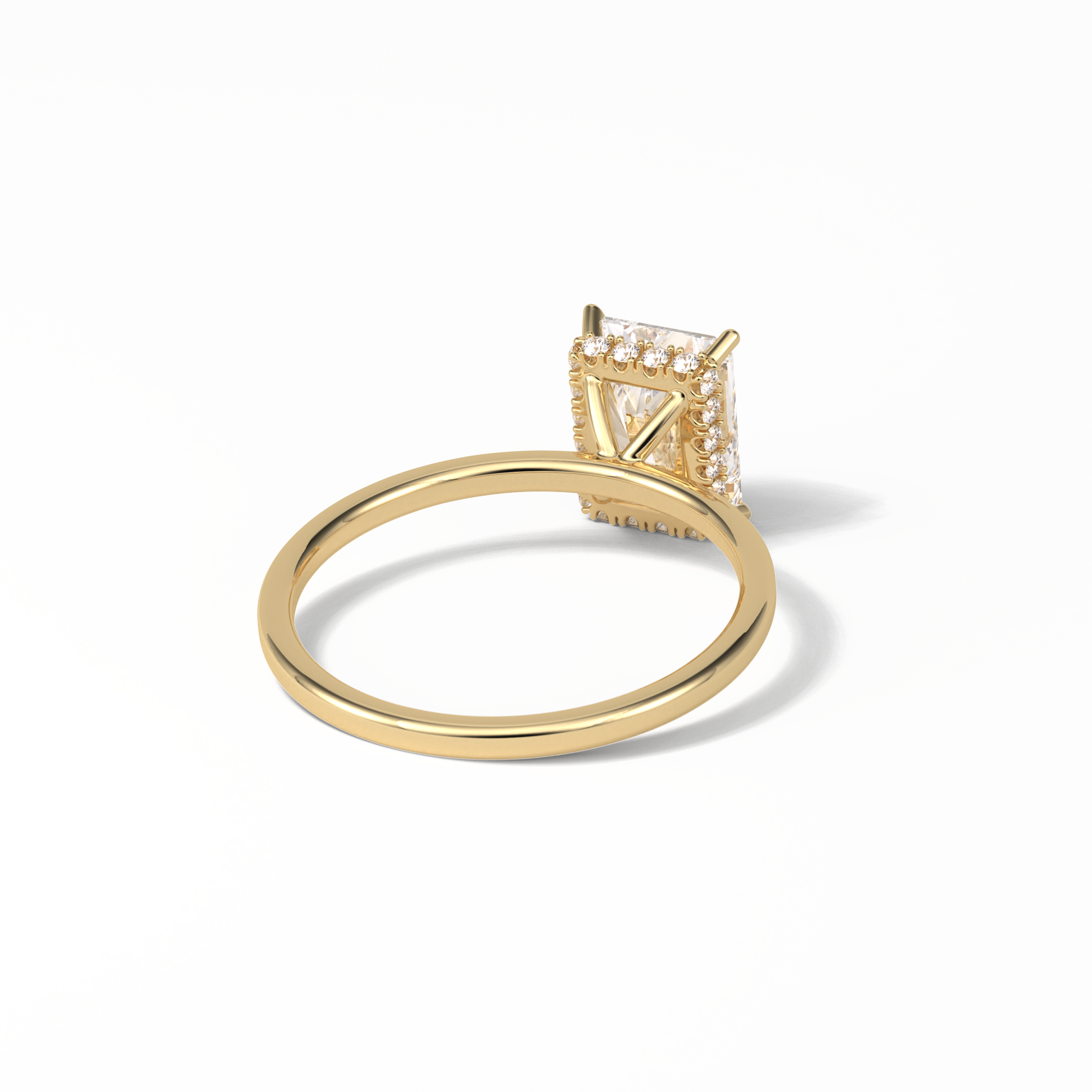 Radiant Hidden Halo Lab Grown Diamond Engagement Ring