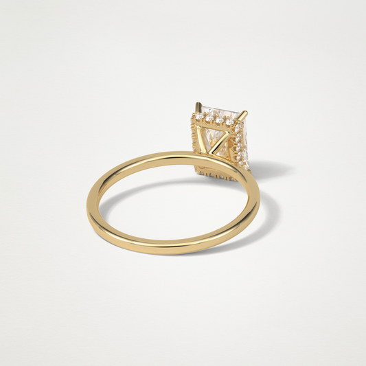 Radiant Hidden Halo Lab Grown Diamond Engagement Ring
