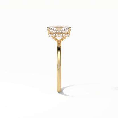 Radiant Hidden Halo Lab Grown Diamond Engagement Ring