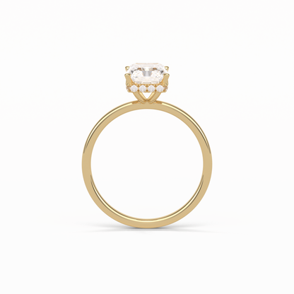 Radiant Hidden Halo Lab Grown Diamond Engagement Ring