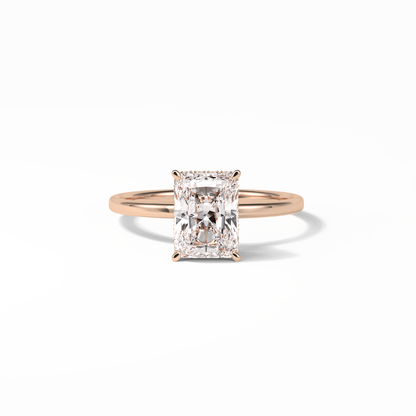 Radiant Hidden Halo Lab Grown Diamond Engagement Ring