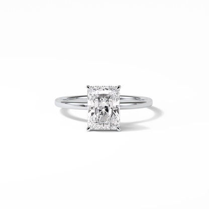Radiant Hidden Halo Lab Grown Diamond Engagement Ring