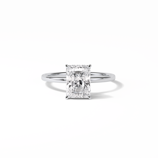 Radiant Hidden Halo Lab Grown Diamond Engagement Ring