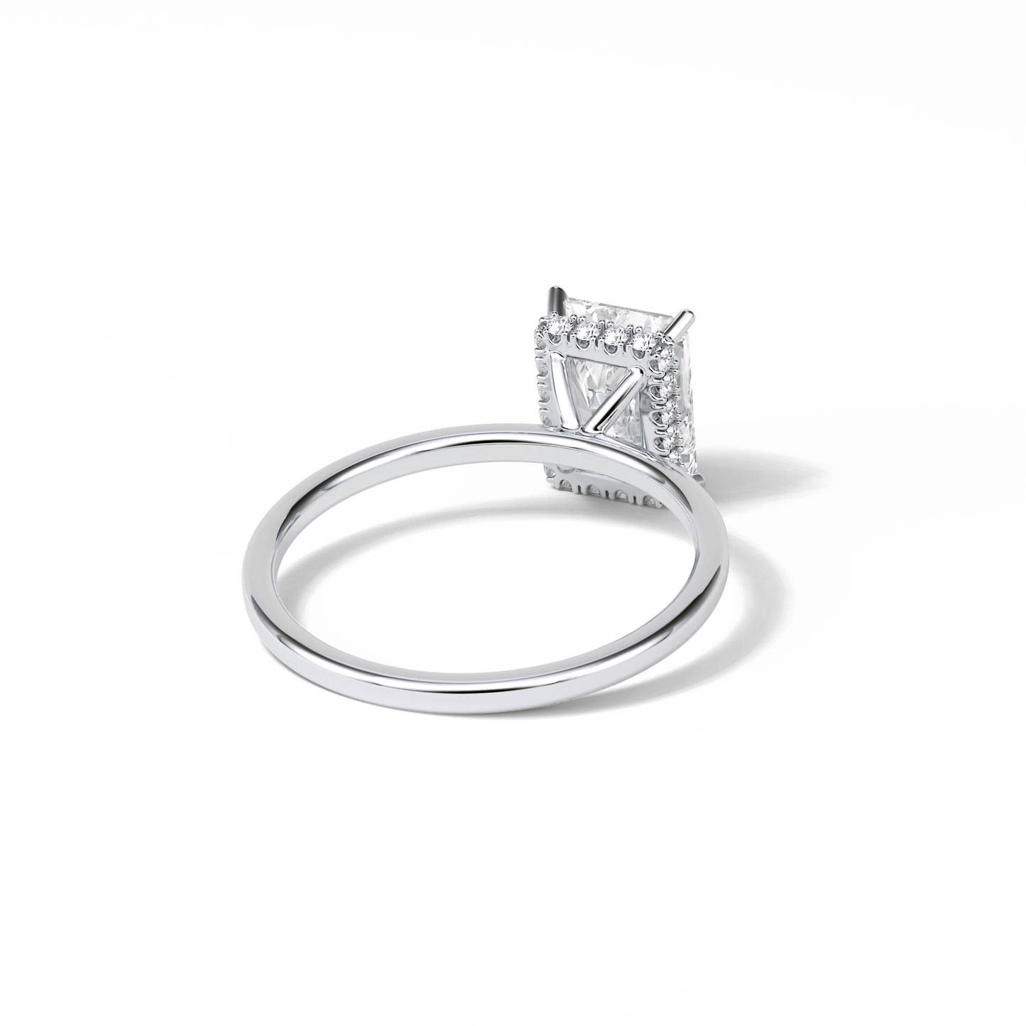 Radiant Hidden Halo Lab Grown Diamond Engagement Ring