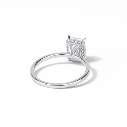 Radiant Hidden Halo Lab Grown Diamond Engagement Ring