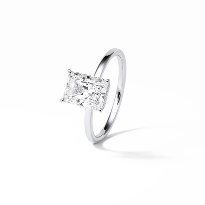 Radiant Hidden Halo Lab Grown Diamond Engagement Ring